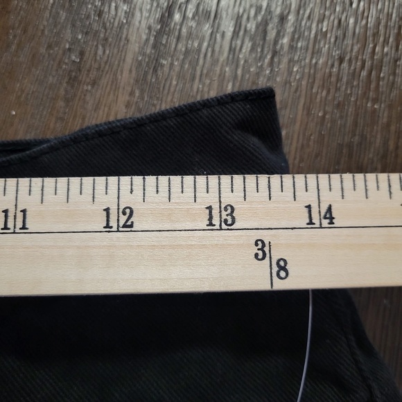 Billabong Shorts Black Sz 26 Drift Away Denim Raw Hem Distressed 2”  Inseam - Picture 7 of 8